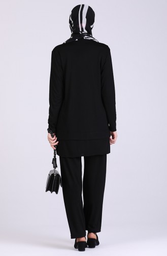 Basic Tunik Pantolon İkili Takım 9045-01 Siyah