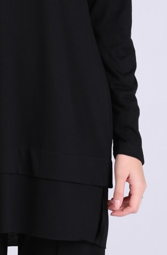 Basic Tunik Pantolon İkili Takım 9045-01 Siyah