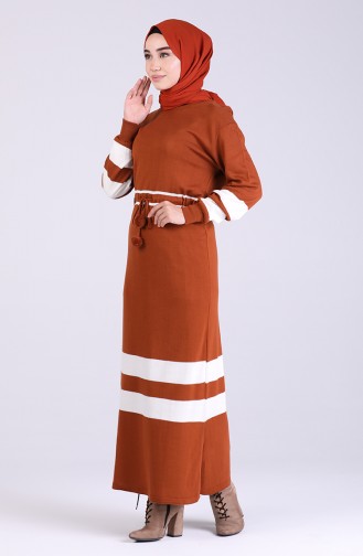 Robe Hijab Tabac 5077-01