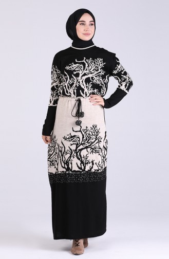 Black İslamitische Jurk 5093-01