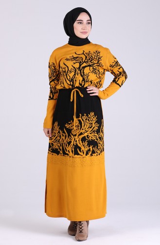 فستان أصفر خردل 5093-02