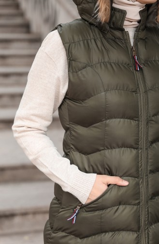 Khaki Gilet 6033-02