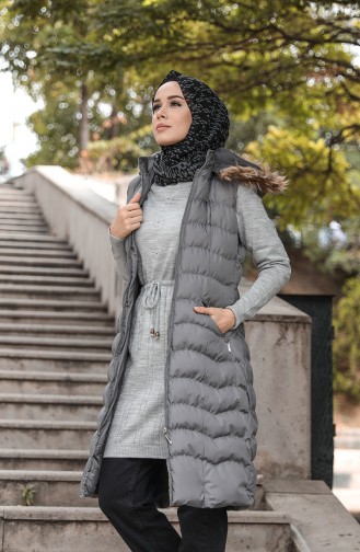 Gilet Sans Manches Gris 6033-04