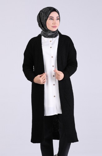 V Yaka Hırka 4219-02 Siyah
