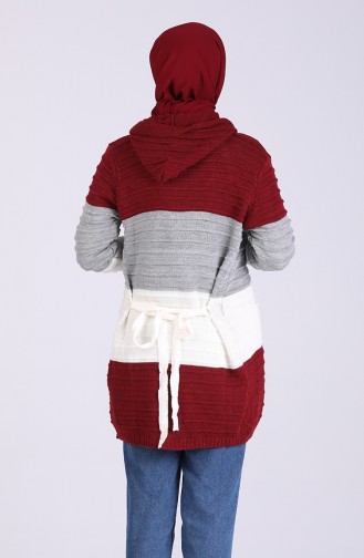 Weinrot Strickjacke 1478-01