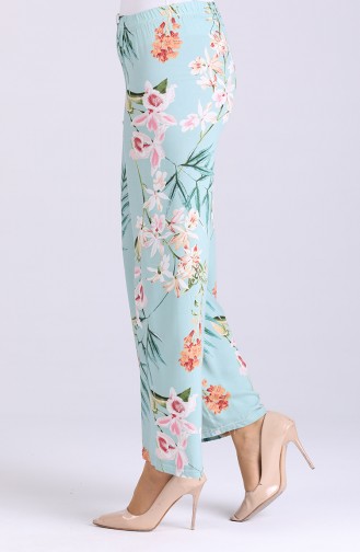 Patterned Trousers 0904c-01 Water Green 0904C-01