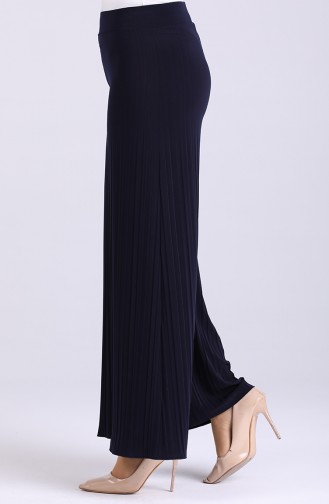 Sandy Inverted Pleat Trousers 4001a-03 Navy Blue 4001A-03