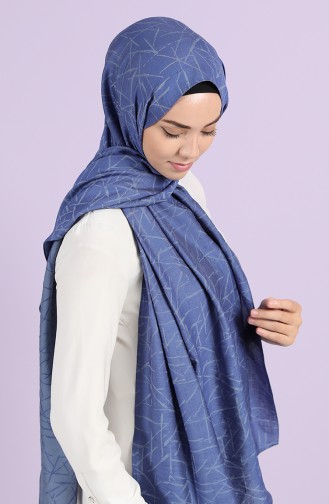 Armine Trend Line-3 Şal 444111-04 Açık Lacivert
