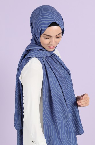 شال أزرق كحلي 444140-04