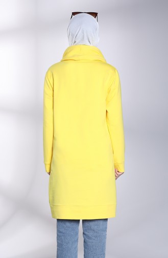 Kapüşonlu Sweatshirt 20045-03 Limon Sarısı
