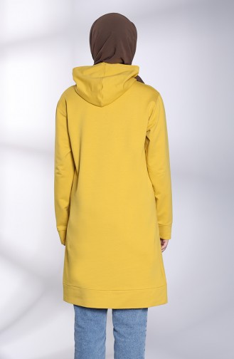Kapüşonlu Sweatshirt 20045-05 Hardal