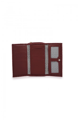 محفظة نقود أحمر كلاريت 48Z-03