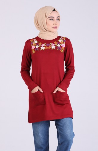 Weinrot Pullover 4136-05