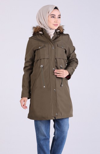 Coat with Pockets 9052-01 Haki 9052-01