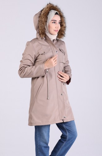 Beige Coats 9052-03