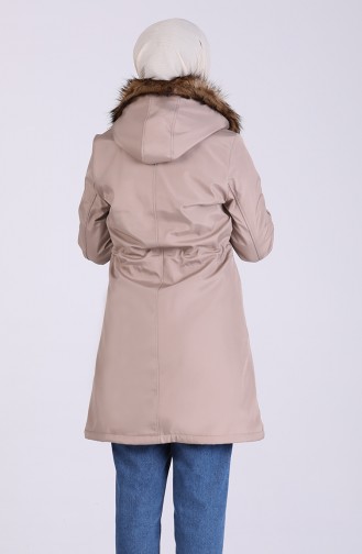 Beige Coats 9052-03