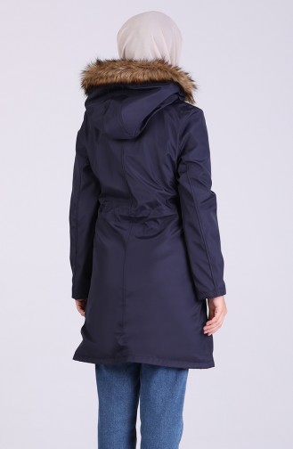 Jacket with Pockets 9052-07 Navy Blue 9052-07