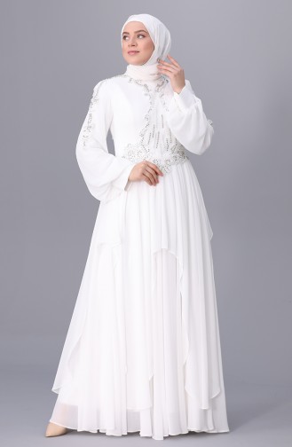 Habillé Hijab Ecru 8027-03