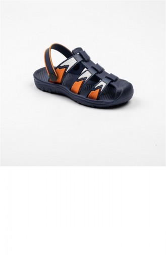 Orange Summer Sandals 3356.LACIVERT-TURUNCU