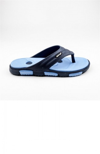Navy Blue Summer slippers 1774.LACİVERT - AÇIK MAVİ