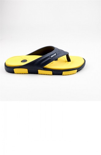 Yellow Summer slippers 1774.LACİVERT - SARI
