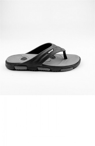 Gray Summer Slippers 1774.SIYAH-GRI