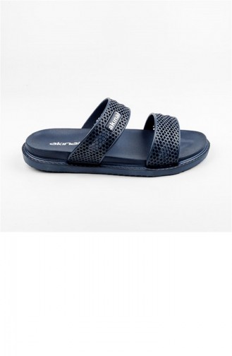 Navy Blue Summer slippers 1737.LACİVERT