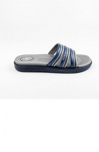 Navy Blue Summer slippers 2158.LACIVERT-GRI