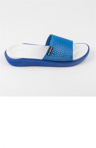 Blue Summer Slippers 3216.MAVI-BEYAZ
