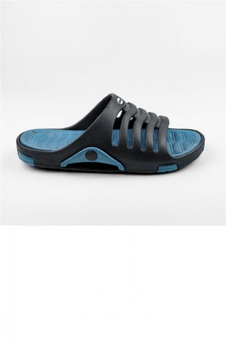 Light Blue Summer Slippers 2647.LACİVERT - AÇIK MAVİ