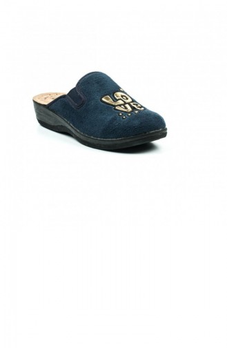 Navy Blue Women`s House Slippers 3072.LACIVERT