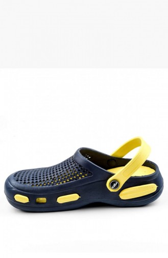 Yellow Summer slippers 1490.LACİVERT - SARI