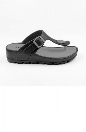 Black Summer slippers 2687.SİYAH - GRİ