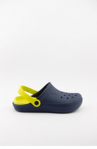 Navy Blue Summer slippers 3474.MM LACIVERT-FISTIK YESIL