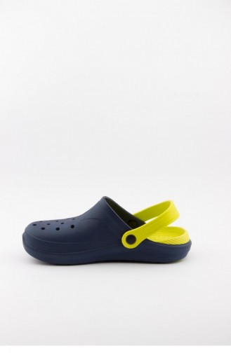 Navy Blue Summer slippers 3474.MM LACIVERT-FISTIK YESIL