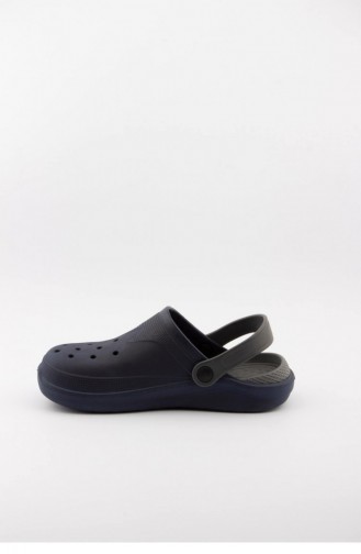 Navy Blue Summer Slippers 3474.MM LACIVERT-GRI