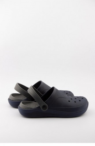 Navy Blue Summer Slippers 3474.MM LACIVERT-GRI