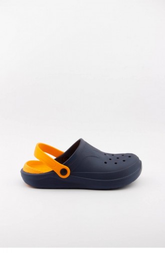 Orange Summer slippers 3474.MM LACIVERT-TURUNCU