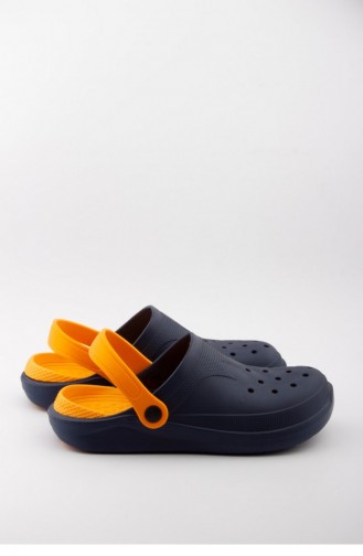 Orange Summer slippers 3474.MM LACIVERT-TURUNCU