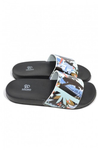 Black Summer Slippers 3526.MM SIYAH