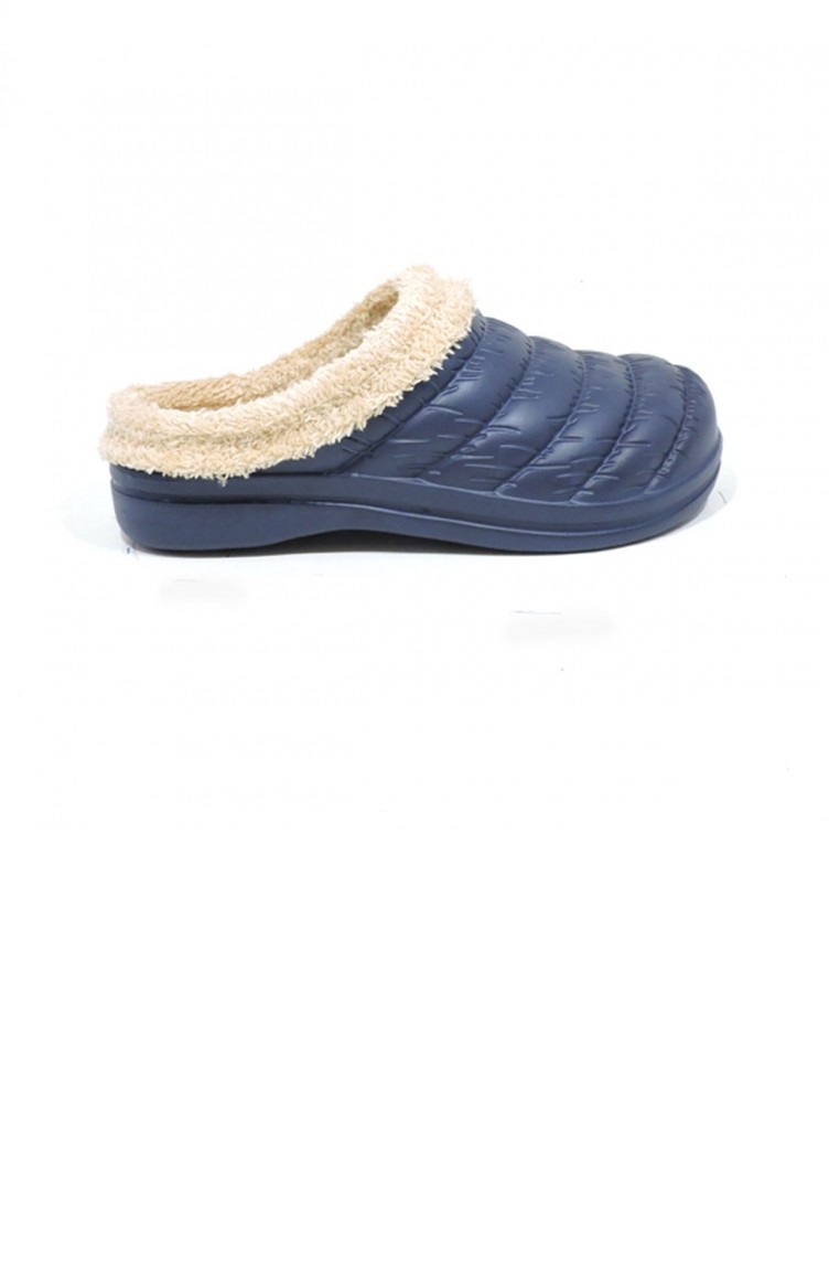 Navy Blue Women s House Slippers 3462.MM LACIVERT Sefamerve