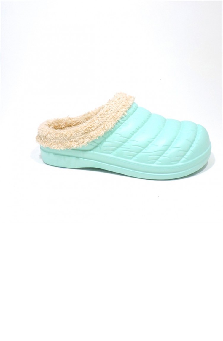 mint green slippers