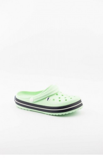Mint green Summer slippers 3459.MM MİNT-LACİ-BEYAZ