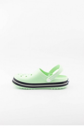 Mint Green Summer Slippers 3459.MM MİNT-LACİ-BEYAZ