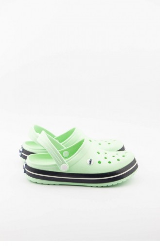 Mint green Summer slippers 3459.MM MİNT-LACİ-BEYAZ