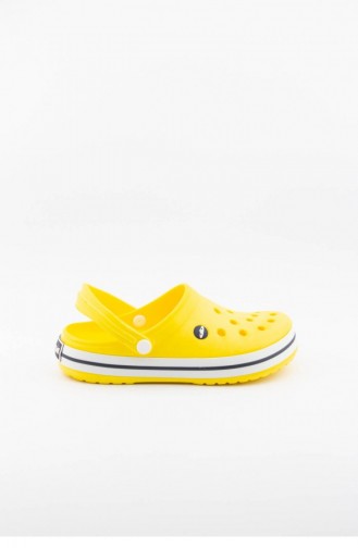 Yellow Summer Slippers 3459.MM SARI-BEYAZ-LACIVERT