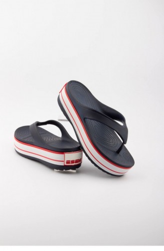 Navy Blue Summer slippers 3521.MM LACI-BEYAZ-KIRMIZI