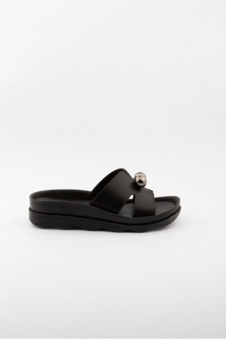 Black Summer Slippers 3326.SIYAH