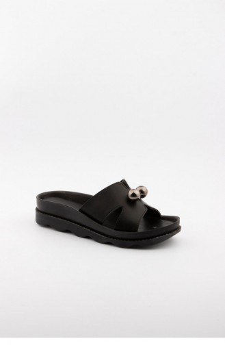 Black Summer Slippers 3326.SIYAH