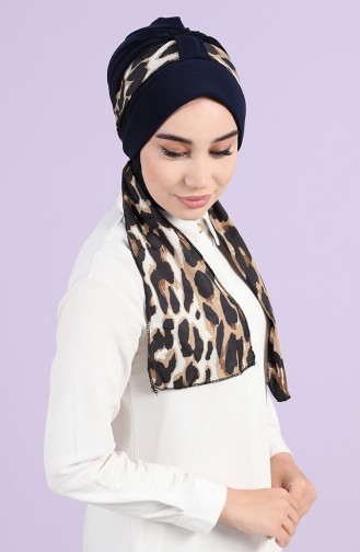 Fularlı Bone 7023-05 Lacivert